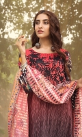 Shirt: Digitally Printed Embroidered Viscose Dupatta: Special Luxury Organza Digitally Printed Trouser: Dyed 