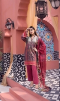 -Shirt Digitally Printed Embroidered Sequin Linen Front with Digitally Printed Back an Sleeves -Dupatta Digitally Printed Pure Embroidered Chiffon -Premium Dyed Trouser