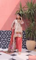 -Shirt Digitally Printed Embroidered Sequin Linen Front with Digitally Printed Back an Sleeves -Dupatta Digitally Printed Pure Embroidered Chiffon -Premium Dyed Trouser