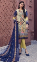 Shirt: Luxury Digitally Printed Finest Lawn with Embroidered front.  Dupatta: Digital Printed Pure Executive Embroidered Chiffon  Trouser: High Quality Premium Dyed