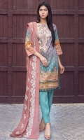 Shirt: Luxury Digitally Printed Finest Lawn with Embroidered front.  Dupatta: Digital Printed Pure Executive Embroidered Chiffon  Trouser: High Quality Premium Dyed
