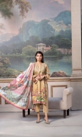 Shirt: Digitally Printed Embroidered Viscose Dupatta: Digitally Printed Organza Trouser: Dyed Premium Viscose