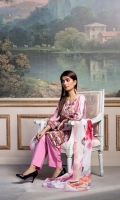 Shirt: Digitally Printed Embroidered Viscose Dupatta: Digitally Printed Organza Trouser: Dyed Premium Viscose