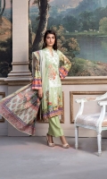 Shirt: Digitally Printed Embroidered Viscose Dupatta: Digitally Printed Organza Trouser: Dyed Premium Viscose