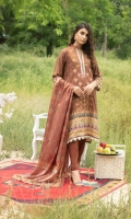 Shirt: Digitally Printed Embroidered Viscose  Dupatta:  Digitally  Printed Fancy Masoori Organza   Trouser: Dyed Premium 