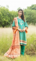 Shirt: Digitally Printed Embroidered Viscose  Dupatta:  Digitally  Printed Fancy Masoori Organza   Trouser: Dyed Premium 