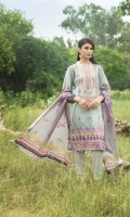 Shirt: Digitally Printed Embroidered Viscose  Dupatta:  Digitally  Printed Fancy Masoori Organza   Trouser: Dyed Premium 