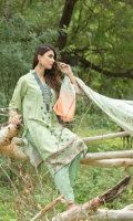 Shirt: Digitally Printed Embroidered Viscose  Dupatta:  Digitally  Printed Fancy Masoori Organza   Trouser: Dyed Premium 