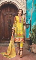 Shirt: Digitally Printed Lawn Dupatta: Digitally Printed Embroidered Chiffon     Trouser:  High Quality Dyed 