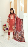 High Quality Digital Printed Shirt with Premium Embroidered Shawl Dupatta and High Quality Dyed Trouser