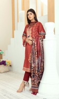 High Quality Digital Printed Shirt with Premium Embroidered Shawl Dupatta and High Quality Dyed Trouser