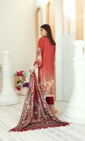 High Quality Digital Printed Shirt with Premium Embroidered Shawl Dupatta and High Quality Dyed Trouser