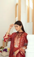 High Quality Digital Printed Shirt with Premium Embroidered Shawl Dupatta and High Quality Dyed Trouser