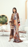 High Quality Digital Printed Shirt with Premium Embroidered Shawl Dupatta and High Quality Dyed Trouser