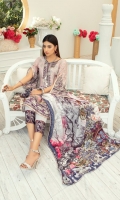 High Quality Digital Printed Shirt with Premium Embroidered Shawl Dupatta and High Quality Dyed Trouser