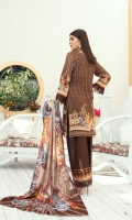 High Quality Digital Printed Shirt with Premium Embroidered Shawl Dupatta and High Quality Dyed Trouser