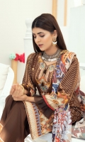 High Quality Digital Printed Shirt with Premium Embroidered Shawl Dupatta and High Quality Dyed Trouser