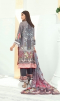 High Quality Digital Printed Shirt with Premium Embroidered Shawl Dupatta and High Quality Dyed Trouser