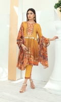 High Quality Digital Printed Shirt with Premium Embroidered Shawl Dupatta and High Quality Dyed Trouser