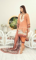 High Quality Digital Printed Shirt with Premium Embroidered Shawl Dupatta and High Quality Dyed Trouser