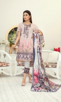 High Quality Digital Printed Shirt with Premium Embroidered Shawl Dupatta and High Quality Dyed Trouser