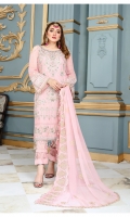 3PC Embroidered Chiffon Suit