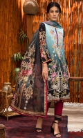 Digital Printed and Embroidered Chikankari Lawn Shirt Digital Printed Lawn Dupatta Dyed Cambric Trouser