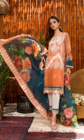 Digital Printed and Embroidered Chikankari Lawn Shirt Digital Printed Lawn Dupatta Dyed Cambric Trouser