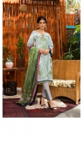 Digital Printed and Embroidered Chikankari Lawn Shirt Digital Printed Lawn Dupatta Dyed Cambric Trouser