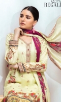 Three pcs embroidered lawn suit