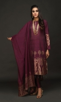 Two-Tone Pure Lawn Jacquard Shirt (Dyed Yarn) .Organza Lawn Dupatta. .Self-Jacquard Cambric Trous