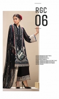 3 Piece Embroidered Unstitched Chiffon Suit