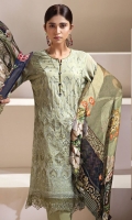 3 Piece Embroidered Unstitched Chiffon Suit