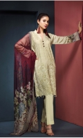 Dull Silk Embroidered Front (100% Viscous) Dull Silk Digital Printed Back (100% Viscous) Dull Silk Digital Printed Sleeves (100% Viscous) Embroidered Border for Front Crinkle Chiffon Printed Dupatta Dyed Trouser Dull Silk Embroidered Front (100% Viscous) Dull Silk Digital Printed Back (100% Viscous) Dull Silk Digital Printed Sleeves (100% Viscous) Embroidered Border for Front Crinkle Chiffon Printed Dupatta Dyed Trouser