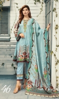 Digital Twist Embroidered Lawn With Digital Lawn Dupatta