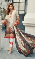 Digital Twist Embroidered Lawn With Digital Lawn Dupatta