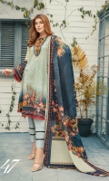 Digital Twist Embroidered Lawn With Digital Lawn Dupatta