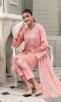 Lawn Brosha Embroidery Shirt Bamber Chifone Chifli Dupata With Embroidery Plain Trouser