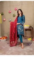 Lawn Broshia Shirt Lawn Broshia Trouser  Cotton Dupatta