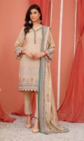 3 Piece embroidered Chikankari Karandi  Cotail with Wool Shawl