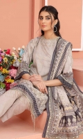 3 Piece embroidered Chikankari Karandi  Cotail with Wool Shawl