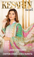 Lawn Embroidery Chiffon Embroidered Dupatta Plain Trouser