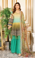 Lawn Embroidery Chiffon Embroidered Dupatta Plain Trouser