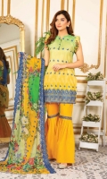 Lawn Embroidery Chiffon Embroidered Dupatta Plain Trouser