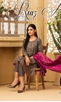 Banarsi Khaddar Broshia Shirt with Dupatta & Plain Trouser