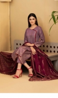 Banarsi Khaddar Broshia Shirt with Dupatta & Plain Trouser