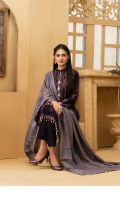 Banarsi Khaddar Broshia Shirt with Dupatta & Plain Trouser