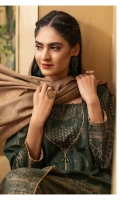 Banarsi Khaddar Broshia Shirt with Dupatta & Plain Trouser