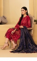 Banarsi Khaddar Broshia Shirt with Dupatta & Plain Trouser