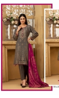 Banarsi Khaddar Broshia Shirt with Dupatta & Plain Trouser